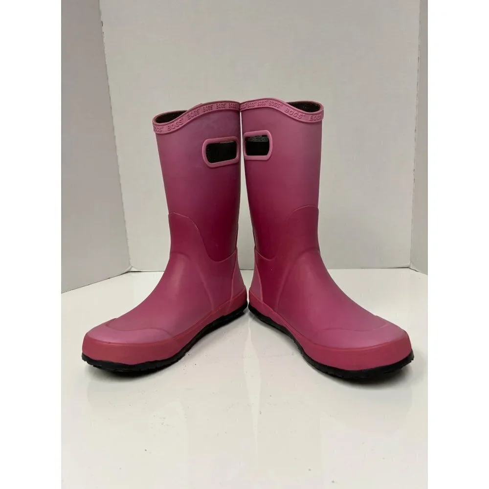Bogs Pink Ombre Rain Boot Girls Pull On High Size 5